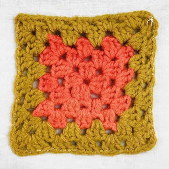 60s Crochet Pockets Sturdy Wall Hanging Storage Organizer Orange Brown Mail Pens - Picture 4 of 7